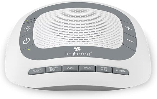 MyBaby SoundSpa White Noise Machine for Babies | 6 Soothing Lullabies for Newborns, Sound Therapy for Travel, Relaxing, Kids, Newborns, Baby Songs, Adjustable Volume, Auto-off Timer, By HoMedics