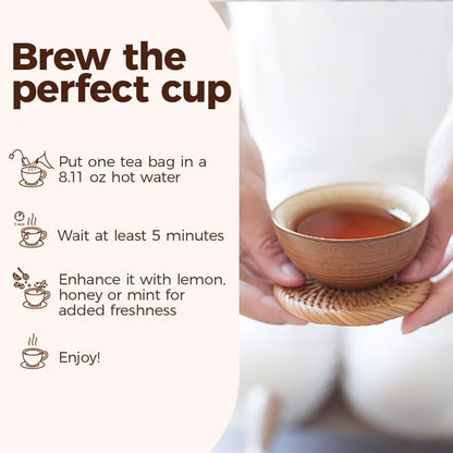 WOTIHA Premium Ceylon Cinnamon Tea Bags (75 Count) - 100% Pure Cinnamon Sticks for Blood Sugar Support & Relaxation - Caffeine-Free, Sugar-Free, Vegan, No Additives