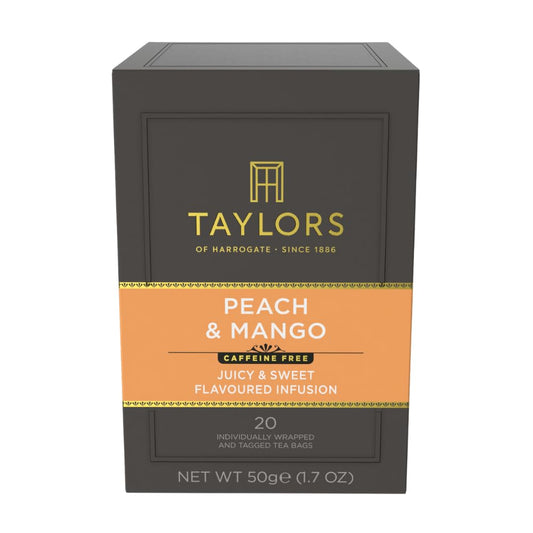 Taylors of Harrogate Peach & Mango Herbal Tea Bags, 20ct (Pack of 1)