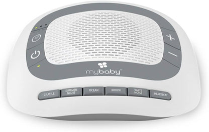 MyBaby SoundSpa White Noise Machine for Babies | 6 Soothing Lullabies for Newborns, Sound Therapy for Travel, Relaxing, Kids, Newborns, Baby Songs, Adjustable Volume, Auto-off Timer, By HoMedics