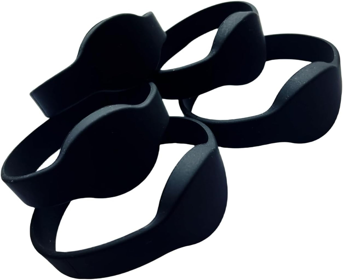 YARONGTECH 5pcs NFC Tags NTAG215 Wristbands Compatible with Amiibo TagMo and NFC-Enabled Mobile Phones and Devices (Black)