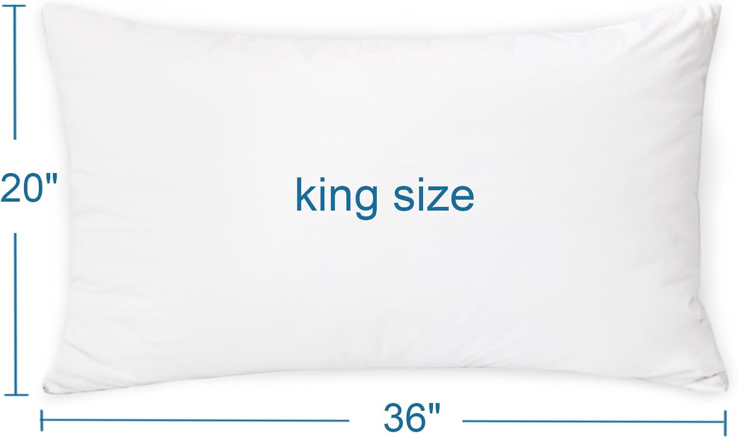 4 Pack Pillow Protectors with Zipper Standard Size Breathable & Noiseless Pillow Protector 100% Waterproof Pillow Cases 20''×26'' White Pillow Covers