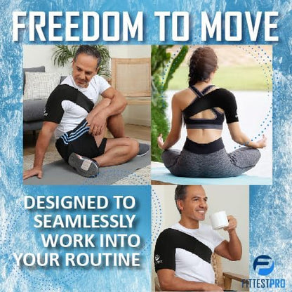 Fittest Pro Knee Ice Pack Wrap for Pain Relief, Reusable Hot and Cold Therapy Wrap for Swelling, Recovery, and Therapy for Arthritis, Meniscus Tear and ACL