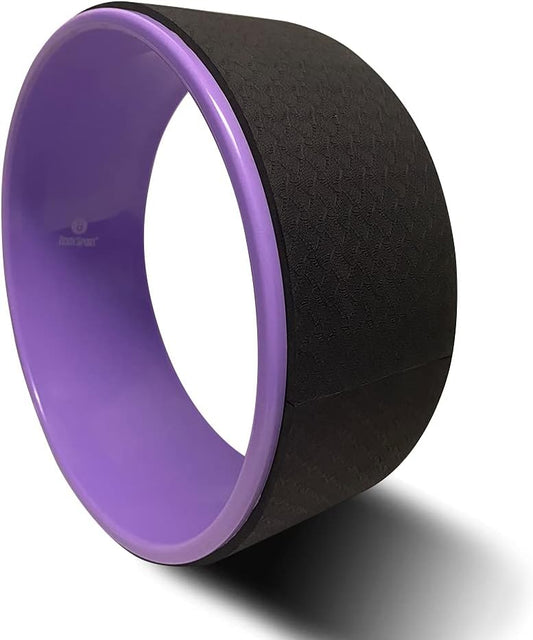 Body Sport Yoga Wheel, 5 in. x 12.6 in. – Yoga Fitness Equipment – Cushioned Back Roller and Stretcher – Companion Accessory for Stretching and Flexibility – Yoga Pose Support Aid