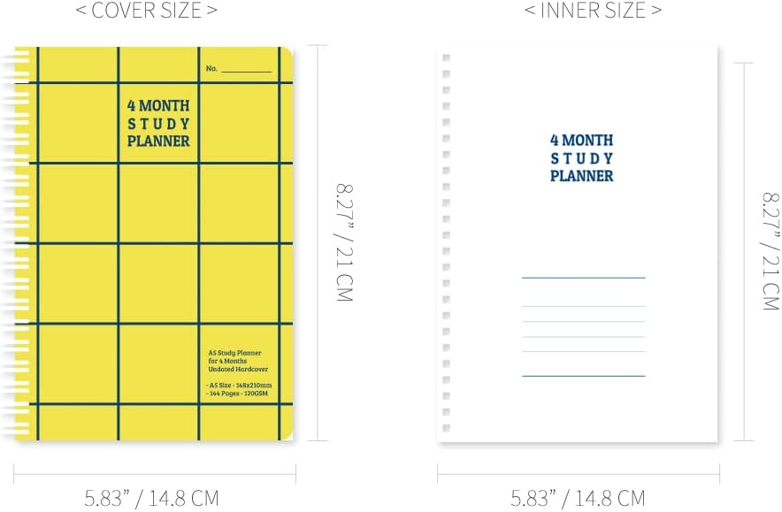 Monolike Basic B5 Monthly + Weekly Planner pad, A SET - Academic Planner, Weekly & Monthly Planner, To-do list, Note pad, Scheduler