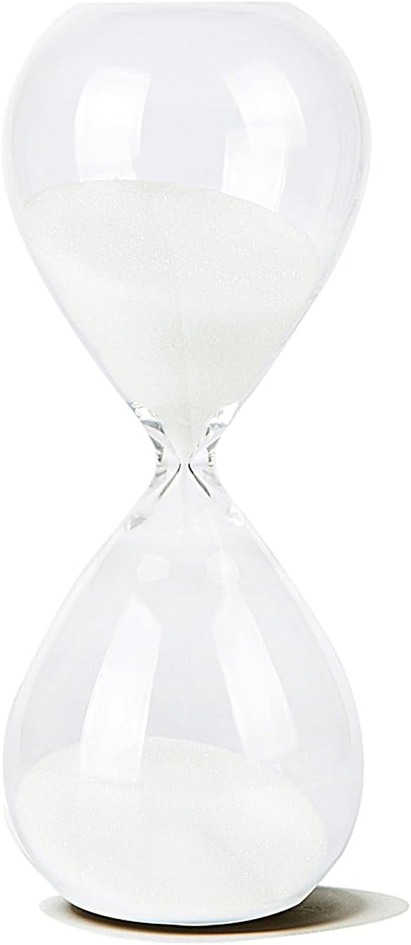 Hourglass, HoveBeaty Hand-Blown Sand Timer Set for Time Management 15 Minutes Durable Glass Construction (15 Min, Black)