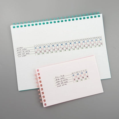 Monthly & Weekly Habit Tracker Writable Journal Spread Washi Sticker Roll Die-Cut/Monthly-49 Stickers/Weekly-120 Stickers/Set of 2