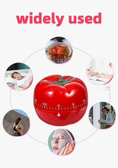 Mechanical Kitchen Timer, Red, 60 Min Countdown