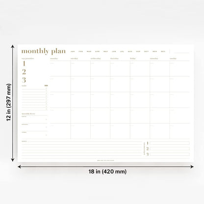 Bliss Collections Weekly Planning Pad, To Do List Notebook - Undated Tear-Off Sheets Notepad - Work Calendar, Organizer, Scheduler for Goals, Tasks - Minimalist, 8.5" x 11", 50 Sheets