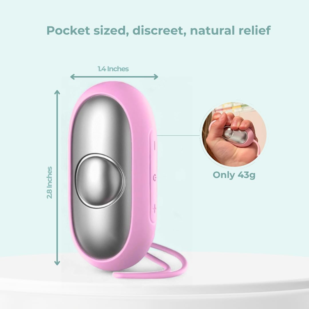 Glowco CalmCarry Sleep Aid Device – Handheld Microcurrent Relaxation Tool, Supports Calm, Focus & Gentle Relief, USB Rechargeable, Portable Wellness Device for Adults & Kids | Gray Calm Carry