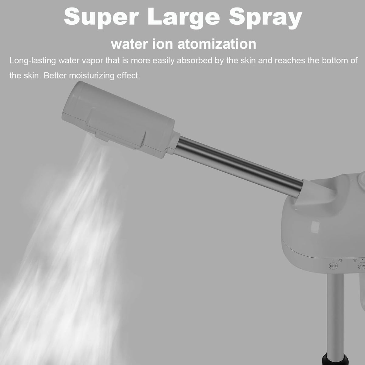 Facial Steamer with Hot Mist, Esthetician Barber Steamer, Height Adjustable & Rotatable Nozzle, for Home & Salon SPA