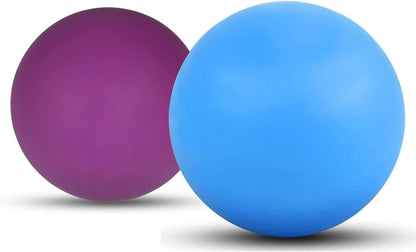 WOVTE Massage Lacrosse Ball for Sore Muscles, Shoulders, Neck, Back, Foot, Body, Deep Tissue, Trigger Point, Muscle Knots, Yoga and Myofascial Release (Blue)
