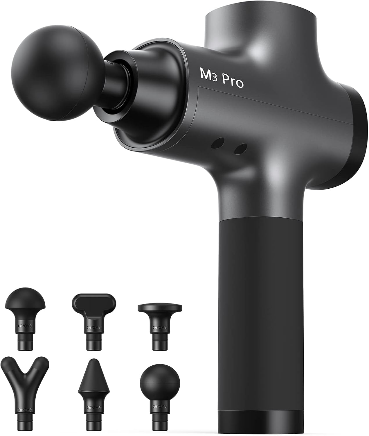 Opove M3 Pro 2 Massage Gun Deep Tissue Percussion Muscle Massager for Workout, Handheld Percussive Therapy Fascia Gun for Athletes Fast Recovery 4-8 Hours Long Battery Life, Powerful, Quiet, Black