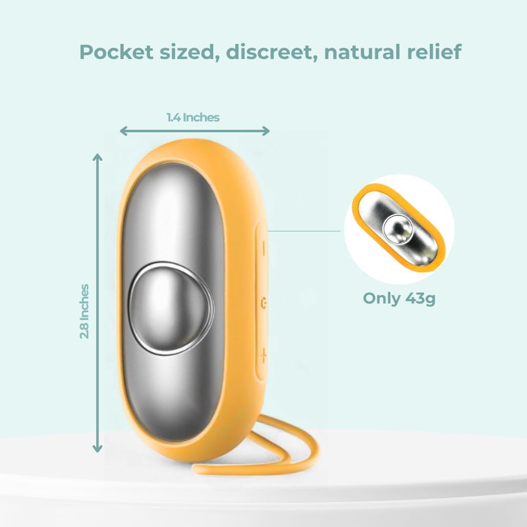 Glowco CalmCarry Sleep Aid Device – Handheld Microcurrent Relaxation Tool, Supports Calm, Focus & Gentle Relief, USB Rechargeable, Portable Wellness Device for Adults & Kids | Gray Calm Carry