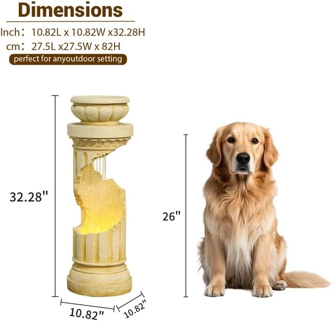 Sunlinua Modern Indoor Tabletop Water Fountain for Office Decor