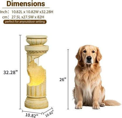 Sunlinua Modern Indoor Tabletop Water Fountain for Office Decor