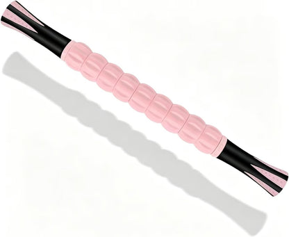 Muscle Roller Stick - A Full-Body Massage Roller that Can Relieve Muscle Soreness, Cramps and Tension After Exercise. It is a Handheld Physical Therapy and Recovery Tool（Black and Purple）