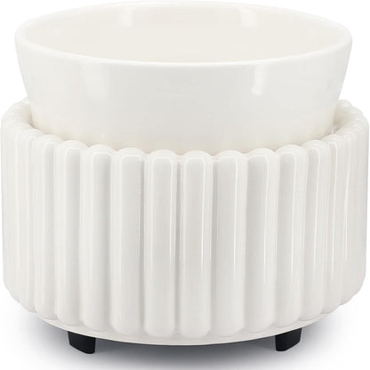 VICTORIA AROMA Ceramic Wax Melt Warmer 3-in-1 Candle Wax Warmer for Scented Wax Melter Electric Fragrance Wax Burner for Home Office Bedroom Gift & Decor…