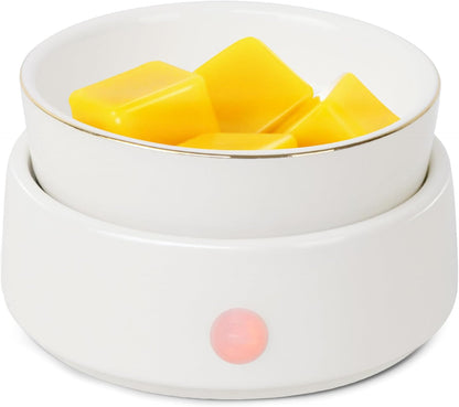 Candle Wax Melt Warmer with Safety Timer Auto Shut-Off Ceramic Electric Wax Burner Melter Timer Adjust Fragrance Intensity for Scented Wax Melts Candle Jars Essential Oils Home Office Gift Decor