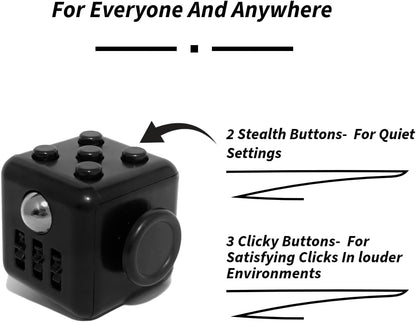 Premium Hand Cube: Unleash Stress Relief and Boost Focus Hand Cube: The Ultimate Handcrafted Premium Quality Fidget Toy for All Age, Fun, Relaxing, and Perfect for Every Occasion (Midnight Black)