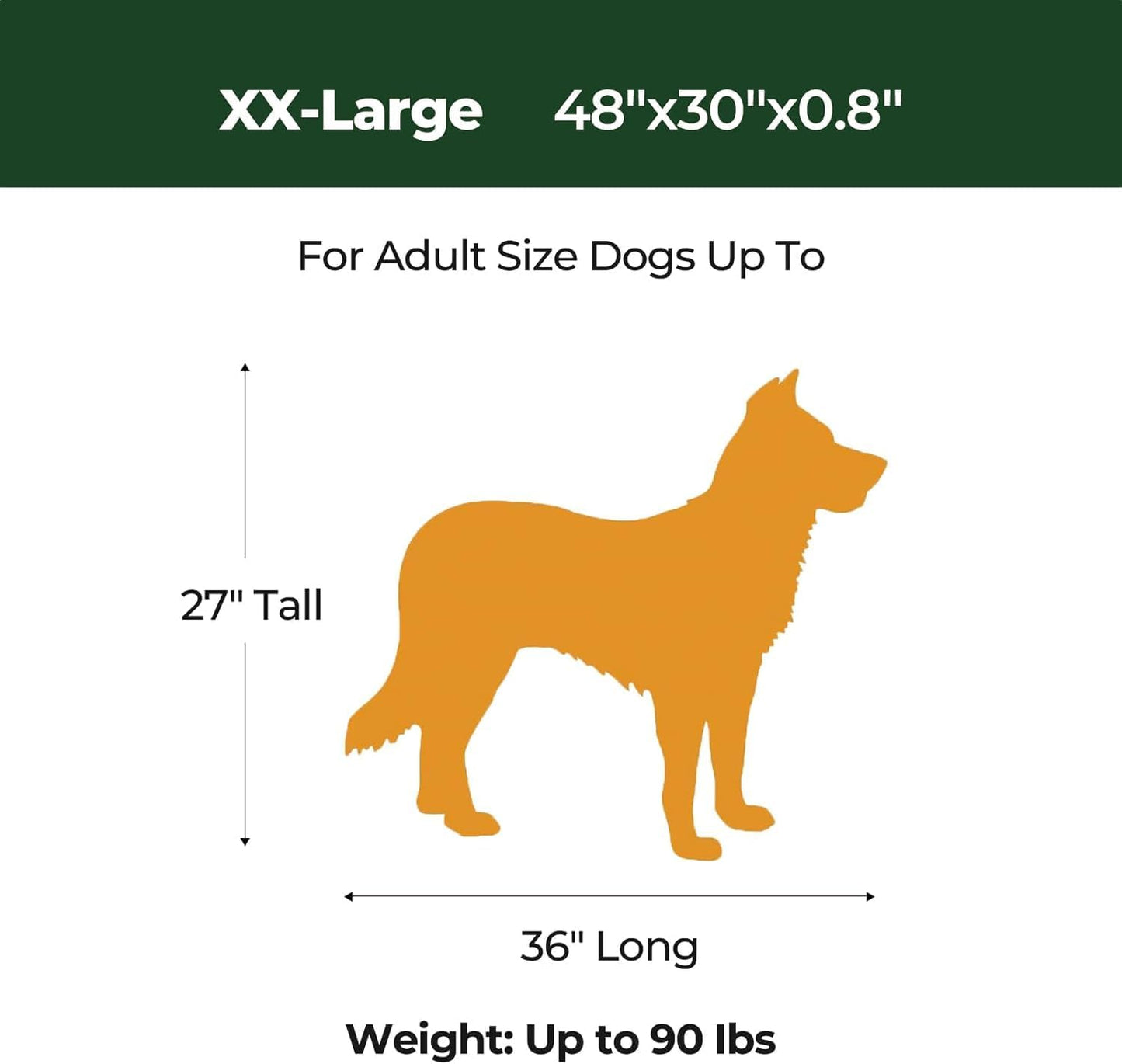BALANCE Dog Crate Pad, Dog Foam Crate Mat Kennel Pad, Washable Water-Resistant Pet Bed Flat Dogs Cage Mat for Large Dogs