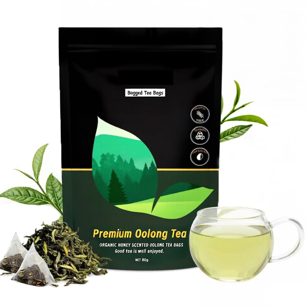 Organic Whole Leaf Oolong Tea Bags | Calming & Relaxing Tea for Daily Stress Relief, Cortisol Balance & Digestive Ease | 20 Bags of Premium Loose Leaf Style Tea | Vegan, Non-GMO | Perfect for Morning Focus & Evening Unwind