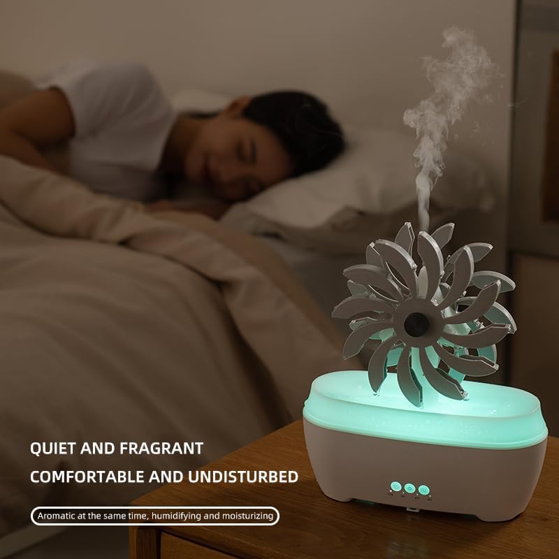 Windmill Aromatherapy Diffuser, 300ml Cloud and rain humidifier, Indoor Aromatherapy Machine, Baby humidifier.