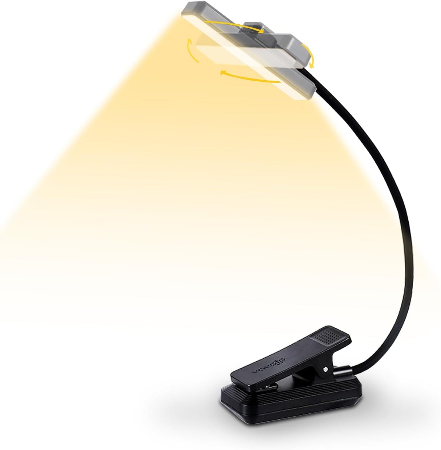 VAVOFO 24 LEDs Rotatable Book Light, Rechargeable Clip Reading Lamp