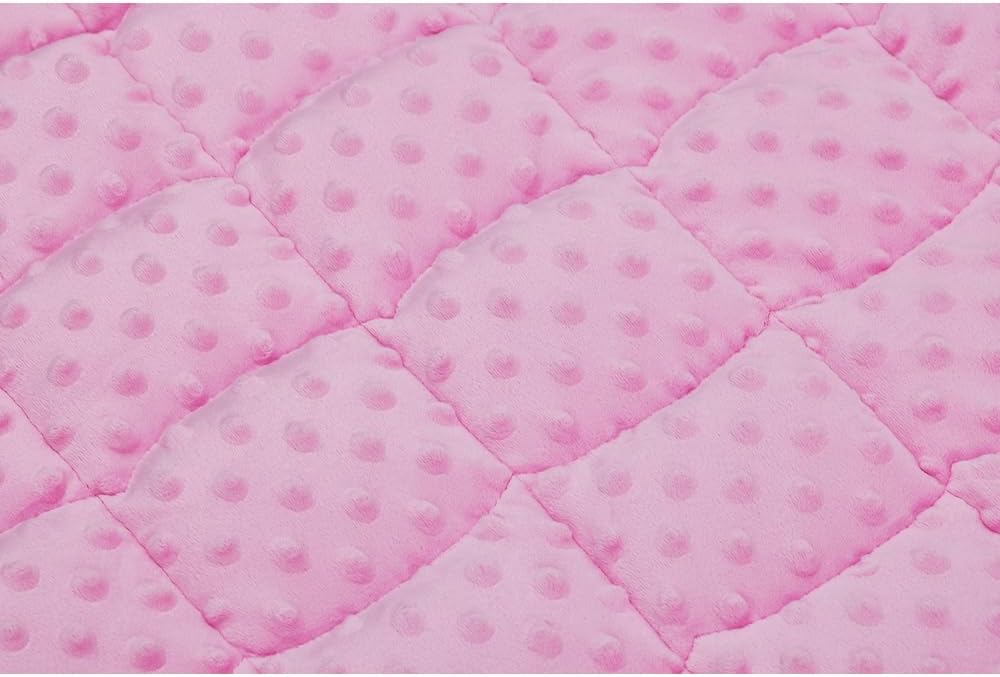 TONGDADA Weighted Lap Blanket 7lbs for Adult,Perfect for Relaxation, Lounging, Napping, Sleeping & Travel,Luxury Minky Weighted Body Blanket,Weighted Throw Blanket-Dark Grey Minky Dot, 29" x 24"