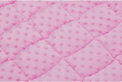 TONGDADA Weighted Lap Blanket 7lbs for Adult,Perfect for Relaxation, Lounging, Napping, Sleeping & Travel,Luxury Minky Weighted Body Blanket,Weighted Throw Blanket-Dark Grey Minky Dot, 29" x 24"