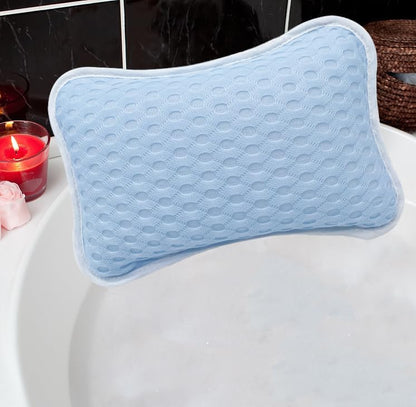 Bath Pillows for tub,Home Spa Pillows for Bathtub, Hot Tub,Head and Neck Support with 2 Strong Suction Cups,White