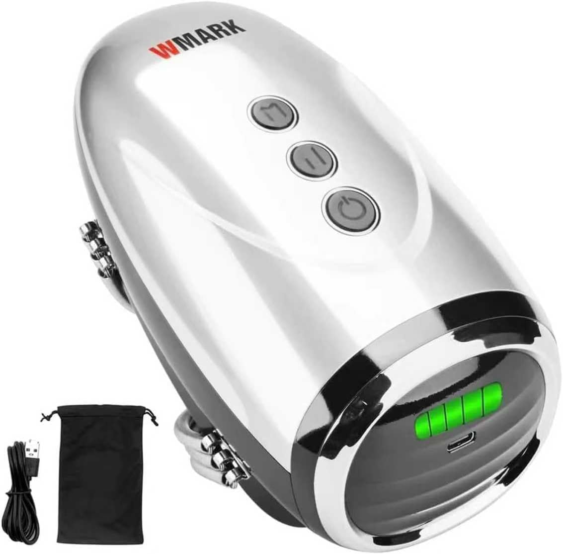 WMARK Barber Massager/Cordless Handheld Massager, Charge Neck/Legs/Hand/Face Massager, 2 Massage Nodes 2600AMH，Golden