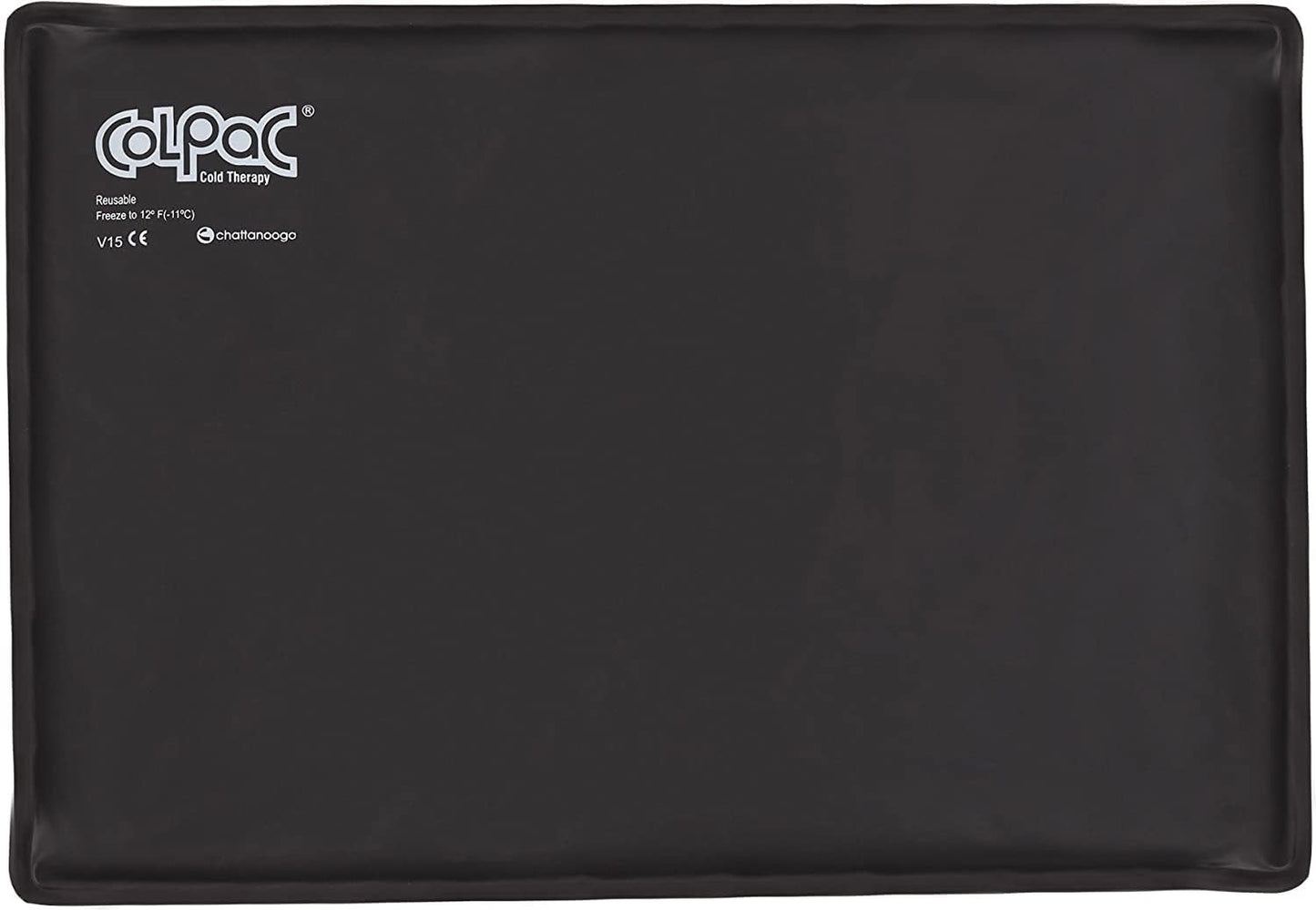 Chattanooga ColPac - Reusable Gel Ice Pack - Black Polyurethane - Standard - 10 in x 13.5 in - Cold Therapy - Knee, Arm, Elbow, Shoulder, Back - Aches, Swelling, Bruises, Sprains, Inflammation