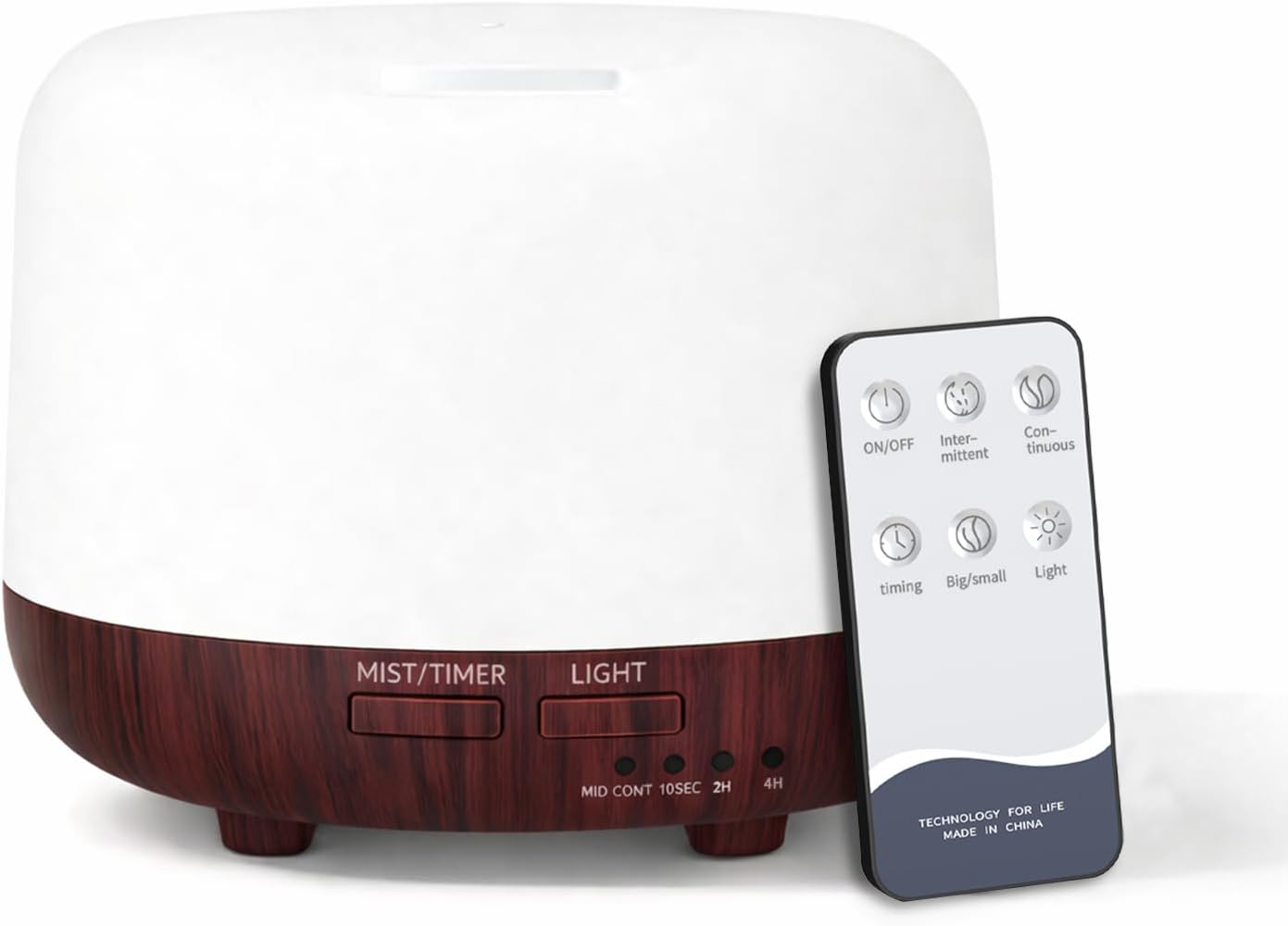 SPLITSKY Aromatherapy Essential Oil Home Diffuser with Remote Control, 300ML Large Room Cool Mist Air Humidifier, 8 Hours Quiet Operation, Timer, 7 Colors LED Night Night，Suitable Home,Yoga.