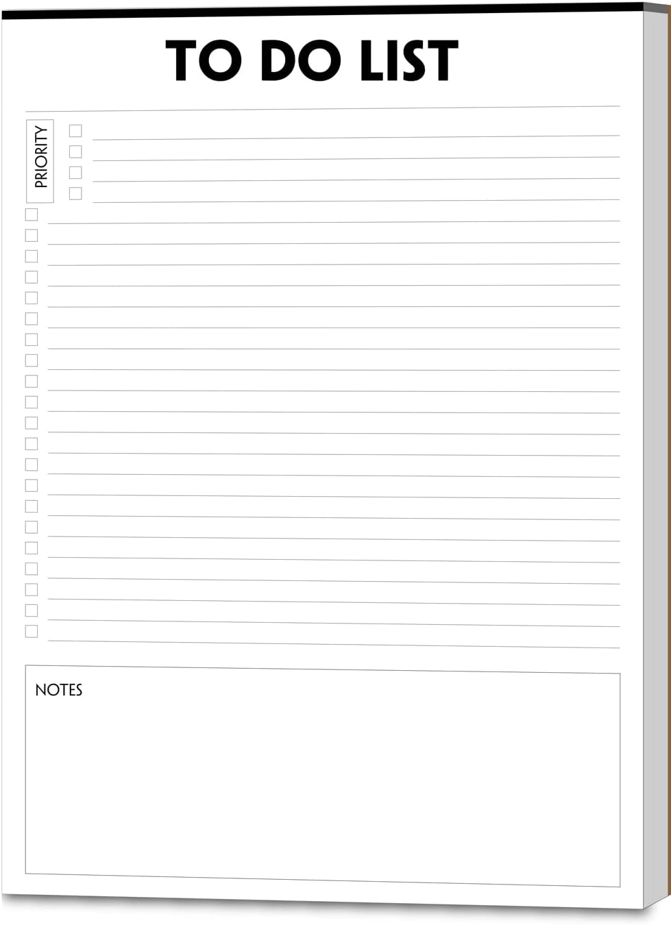 Nokingo To Do List Notepad - 5.5"x8.2", 50 Sheets, To Do Notebook with Check List Organizing, Tear Off, Simple Script, College Ruled To Do Planner for Daily Task