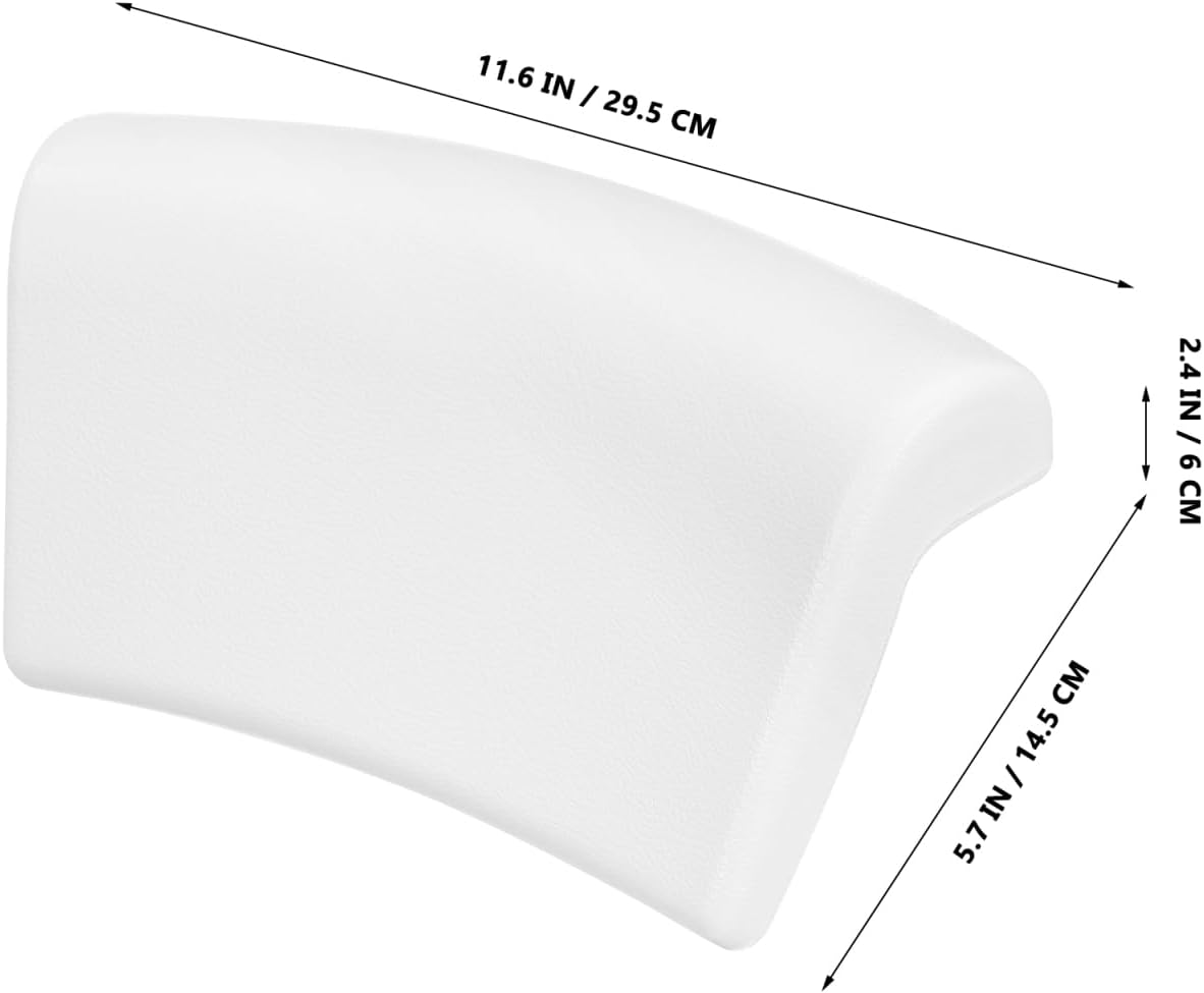 POPETPOP Bath Tub Pillow, Pu Bath Neck Pillows for Tub with 2 Suction Cups | Bath Essentials Neck Pillow for Head and Neck Support, Wave Bath Pillow for Home, Salon, Spa, Bathtub (11.59'' X 5.70'')