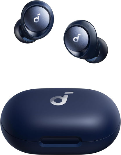 Soundcore by Anker Space A40 Auto-Adjustable Active Noise Cancelling Wireless Earbuds, Reduce Noise by Up to 98%, 50H Playtime, Comfortable Fit, App Customization, Wireless Charge (White)