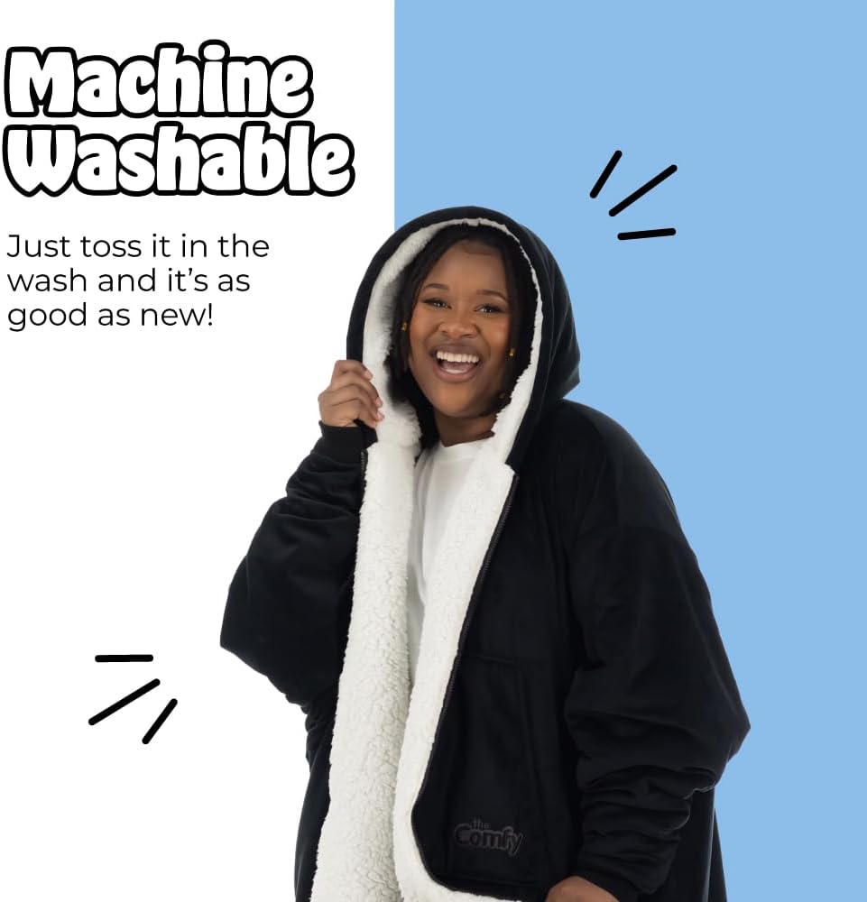 THE COMFY Original | From Shark Tank | Patented | Oversized Sherpa Wearable Blanket Hoodie| Gift for Women & Men | One Size