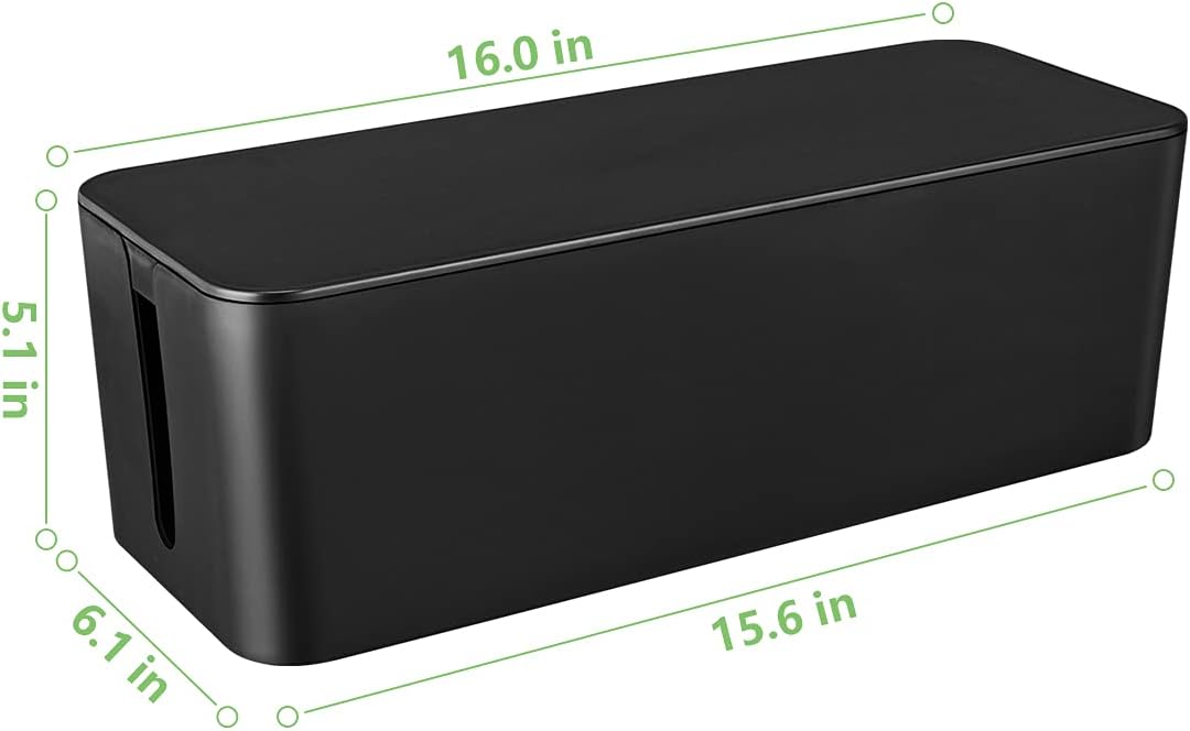 Cable Management Box, Large Cord Organizer Box to Hide Power Strip