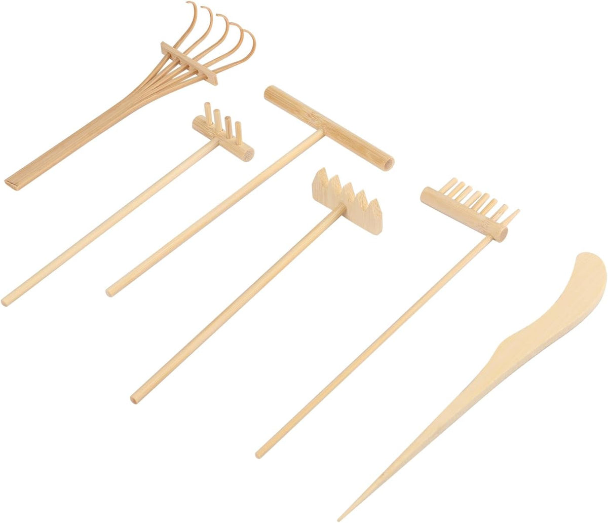 24 PCS DIY Sand Zen Garden Tools, Mini Zen Garden Rake Sets for Serenity and Spiritual Meditation, Tasteful and Elegant Zen Garden Accessories for Home Decor, and Father or Mother's Gift, by GNIEMCKIN