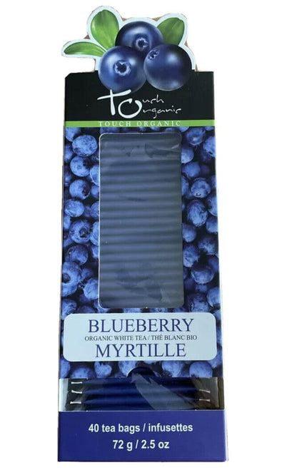 Touch Organic BLUEBERRY WHITE Tea Bags, 40 Bags, 2.5 oz