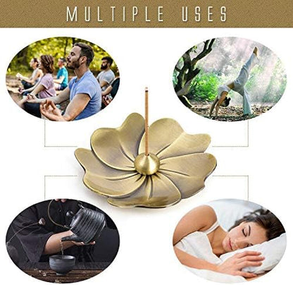 Incense Burner, Copper Incense Holder Cone Holder Gourd Incense Burner for Joss Stick, Tower Incense, Incense Coil (3 Styles)