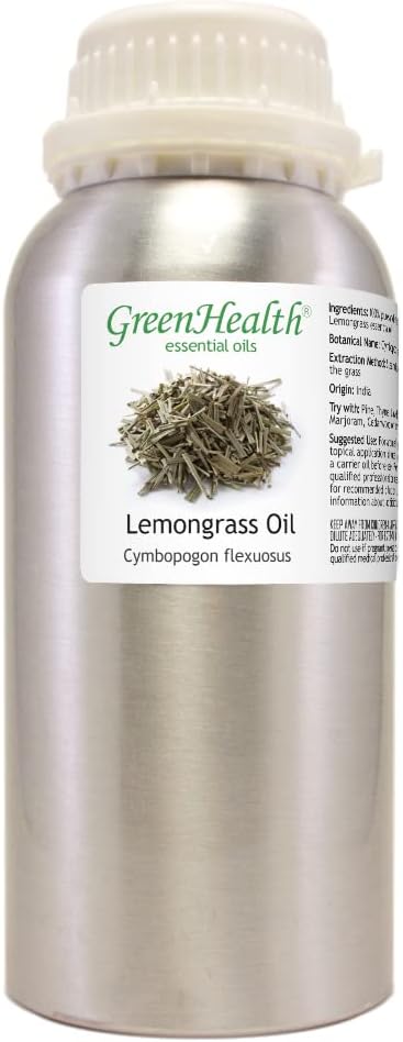 GreenHealth Lavender Essential Oil – 16 fl oz (473 ml) – 100% Pure & Uncut – Aluminum Bottle – Bulk Lavender Oil for Diffuser, Aromatherapy, Candles, Soap & DIY