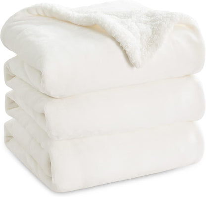 Bedsure GentleSoft Sherpa Fleece Throw Blanket for Couch, Non-Heated, Thick & Warm Cozy Blanket for Winter, Soft Fuzzy Plush Throw Gifts for Women and Men, Grey, 50x60 Inches