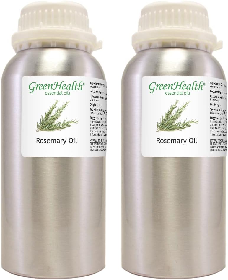 2 Bottles – GreenHealth Lavender Essential Oil – 16 fl oz Each (32 fl oz Total) – 100% Pure & Uncut – Aluminum Bottles – Bulk Lavender Oil for Diffuser, Aromatherapy, Soap Making & Candles