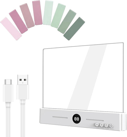 Book Page Light for Reading at Night, Flat Book Light for Bed, White