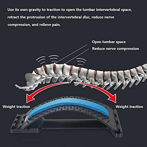 Back Massager Stretcher Equipment Massage Tools Massageador Magic Stretch Fitness Lumbar Support Relaxation Spine Pain Relief (White-Green)