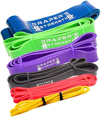 Draper's Strength Heavy Duty Resistance Stretch Loop Bands for Powerlifting Workout Exercise and Assisted Pull Ups