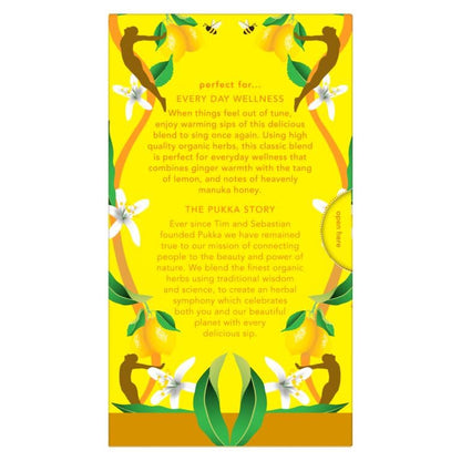 Pukka Organic Lemon, Ginger & Manuka Honey Herbal Tea, 80 Bags