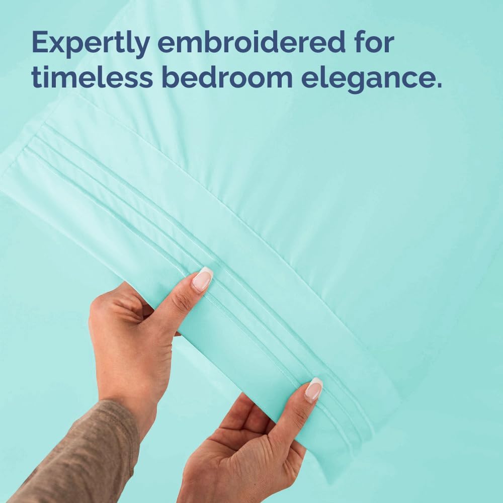 Standard Pillow Cases Set of 10 - Ultra Soft Hotel Quality Pillowcase Covers - Comfy, Cozy & Wrinkle Free - Shrink, Stain and Fade Resistant - Machine Washable Pillow Protectors - 10 Pcs Set - White - Colors B